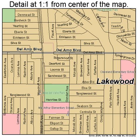 Lakewood California Street Map 0639892