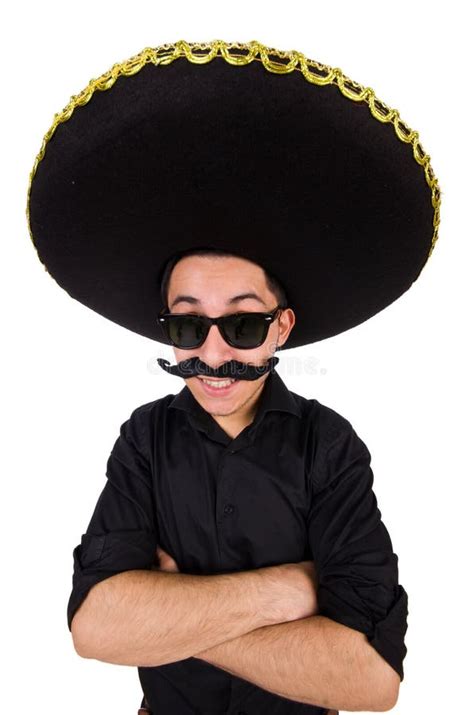 Funny Man Wearing Mexican Sombrero Hat Stock Photo Image Of Dancer