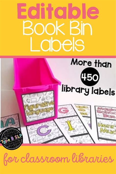 Editable Book Bin Labels Classroom Library Color And Bw Video Video