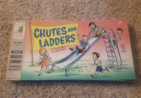 Vintage 1956 Original Game Chutes And Ladders Milton Bradley Usa