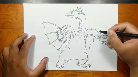 How To Draw King Ghidorah Easy Step By Step At Drawing Tutorials Porn