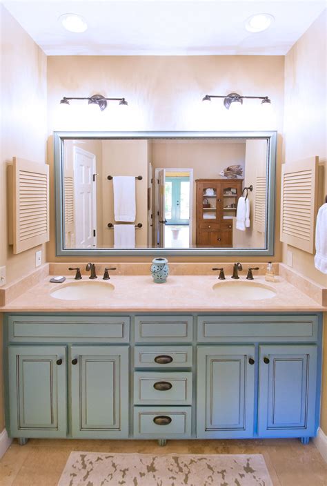 Blue, and most especially navy, evoke a nautical air that suits the bathroom abode extremely well. Blue Green Bathroom Vanity - Bathroom Design Ideas