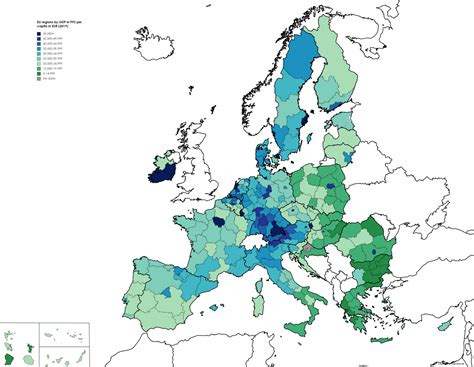 Eu Regions By Gdp In Pps Per Capita In Eur 2019 Maps On The Web