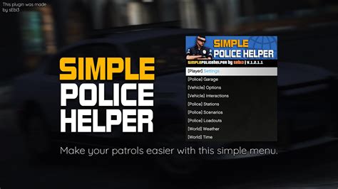 Simple Police Helper Menu Gta5