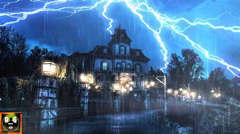 Extreme Thunderstorm On A Haunted Mansion With Rain Sounds Loud