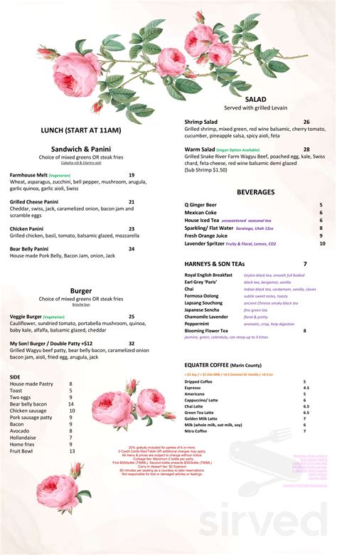 Son & Garden menus in Palo Alto, California, United States
