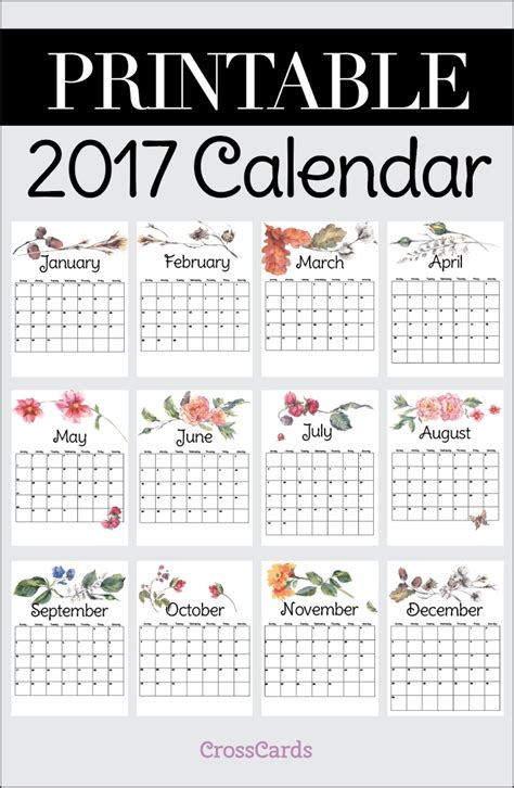 Free Printable 2017 Calendar Printable Download Free