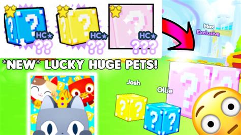 Omg 🥳 3 New Huge Lucky Block Pets In Lucky Blocks Pet Simulator X