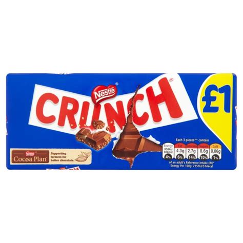 Köp Nestle Crunch Milk Chocolate Bar 100g Hos Coopers Candy