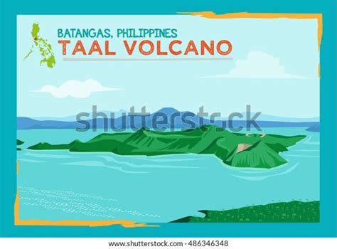Taal Volcano Situated Lake Batangas Philippines Stock