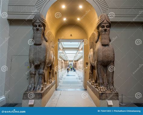 Assyrian Sculpture In British Museum Editorial Stock Photo Image Of