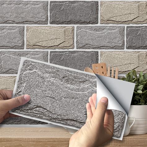 self adhesive tiles wall brick stickers kit kitchen bathroom mosaic decals au ebay