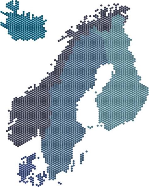 Silhouette Of A Scandinavian Peninsula Map Illustrations Royalty Free