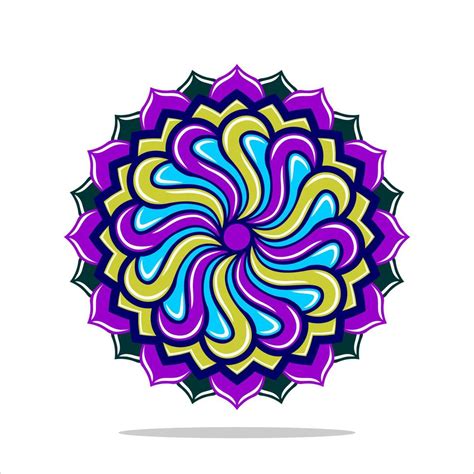 Modern Mandala Art Vector Design With A Beautiful Mix Of Colors Free