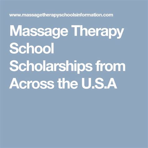 Massage Therapy School Scholarships From Across The Usa Massage Therapy School Massage