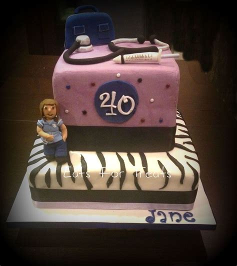 We can create a cake with your child's name or date of birth. Nurse Themed 40Th Birthday Cake - CakeCentral.com