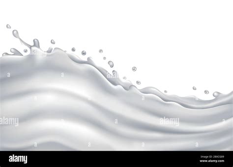 Milk Splash Wave On A White Background Stock Vector Image And Art Alamy
