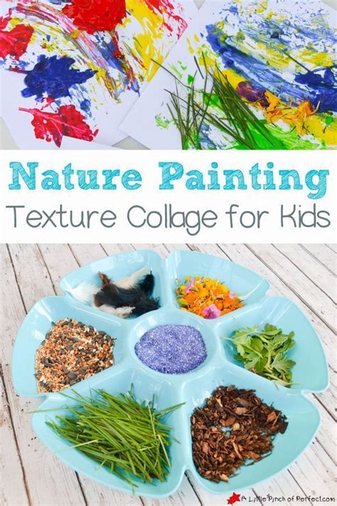 Nature Painting Texture Collage For Kids Collage For Kids Nature