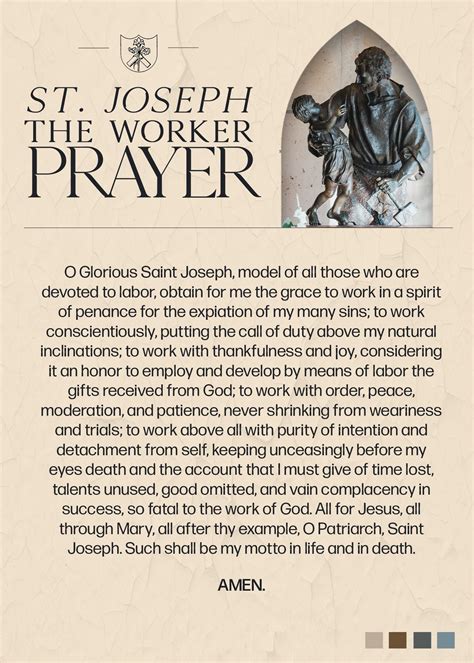 Prayer To St Joseph The Worker Youtube Man Swartz