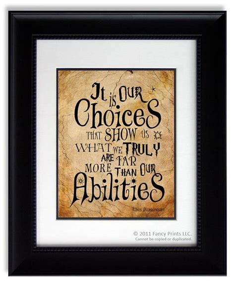 Harry Potter Albus Dumbledore It Is Our Choices That Show Us Kid Room