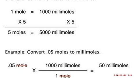 Come convertire le mole in millimoli