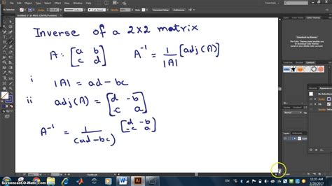 inverse of 2x2 matrix - YouTube