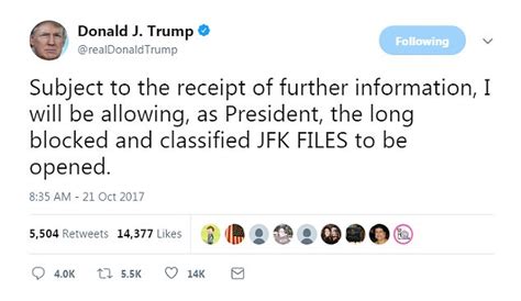 Trump To Release Secret Jfk Files Daily Mail Online