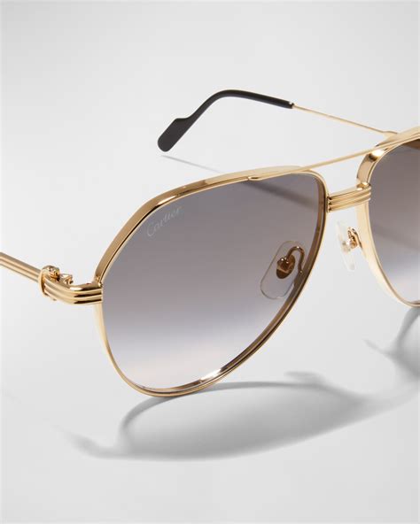 Cartier Gradient Metal Aviator Sunglasses Neiman Marcus