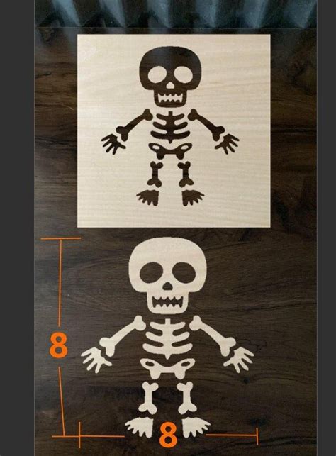 Bleach Stencil Halloween Skeleton Stencil You Pick The Size Etsy
