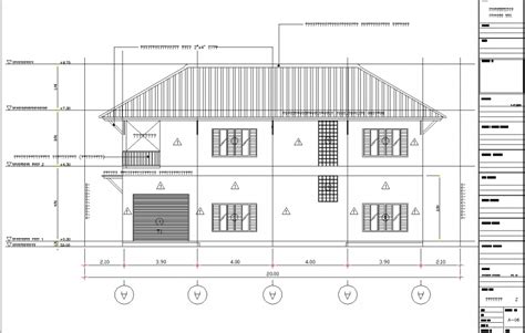 With monster house plans, you can focus on the designing phase of your dream home construction. House working elevation drawing in dwg file. - Cadbull