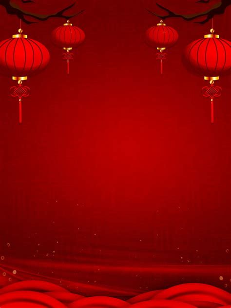 Chinese Style Red Lanterns New Year Years Day Background