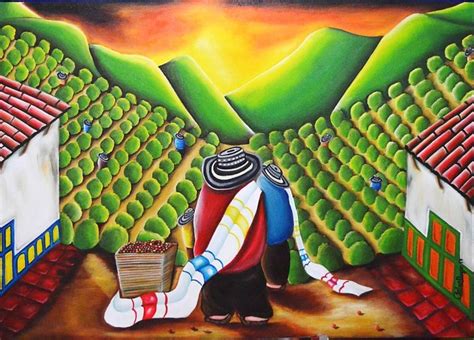 Colombian Coffee Harvest Painting By Carlos Duque