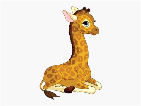 Cute Baby Giraffe Cartoon Free Transparent Clipart Clipartkey