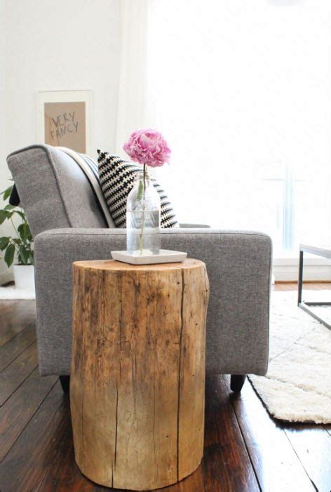 Creative Design Of Tree Trunk Side Table For Home