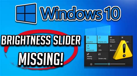 Fix Brightness Slider Missing In Windows 10 Youtube