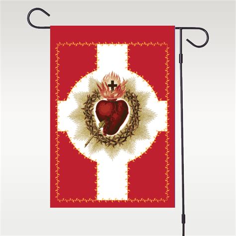 June Most Sacred Heart Of Jesus Garden Flag