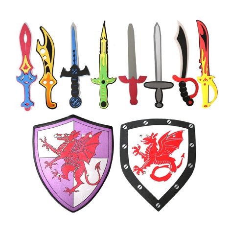 Buy 10pcs Eva Foam Toy Swords Shield Set Soldier