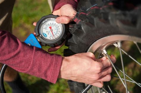 When riding in dunes, lower the tire pressure to around 10 psi in the rear or lower if using a rim lock. How To Get Ideal Dirt Bike Tire Pressure | MotoSport