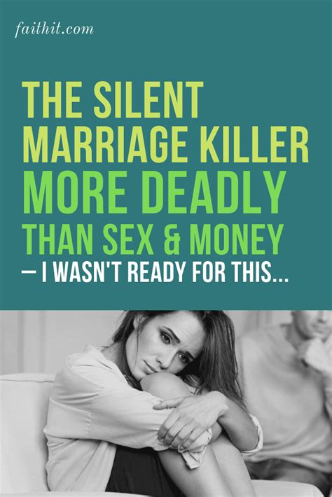 Silent Marriage Killer More Deadly Than Sex And Money