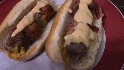 Bacon Cheesburger Hot Dogs Youtube