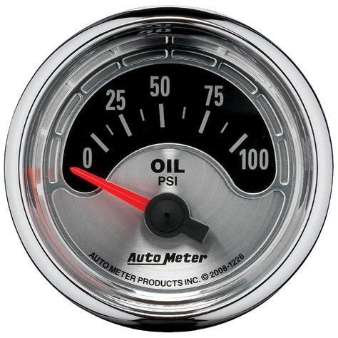 Gauge Oil Pressure Autometer Electric 2 116 0 100 Psi