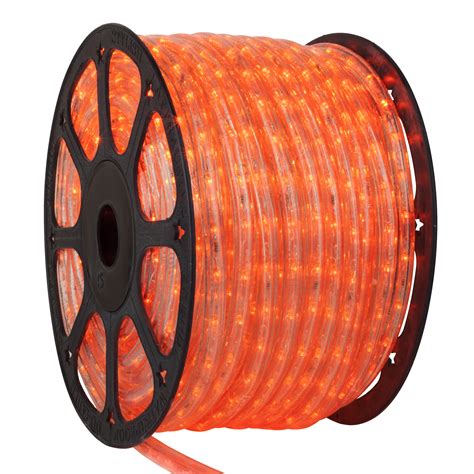 Led Rope Lights 150 Orange Led Rope Light Commercial Spool 120 Volt