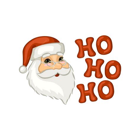 Premium Vector Santa Claus Says Ho Ho Ho Isolated Cartoon Icon