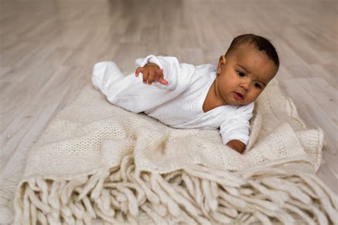 3 Month Old African American Baby Boy Stock Photo Image Of Background