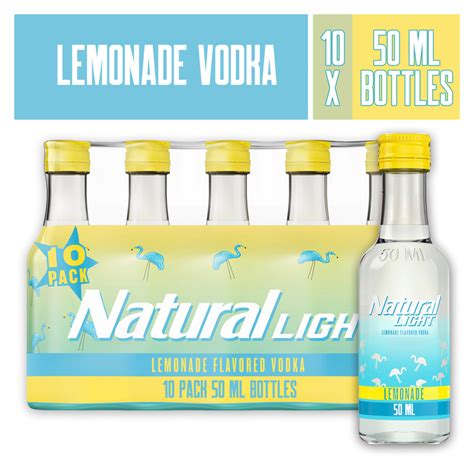 Natural Light Vodka Lemonade 10pk 50ml 60 Proof Alcohol Fast