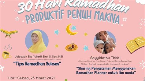 Kajian Muslimah Tips Sukses Ramadhan Youtube