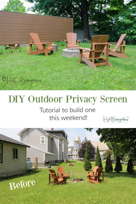 How To Build A Diy Outdoor Privacy Screen H2obungalow