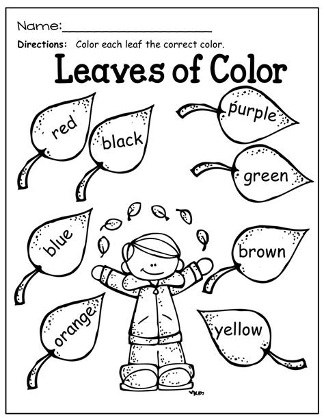 Color Worksheets For Preschool And Kindergarten Pdf Matthew Sheridan