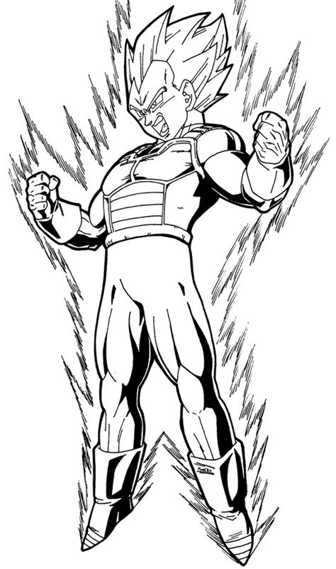 Vegeta super saiyan blue coloring pages. Vegeta Super Saiyan 2 - Free Colouring Pages