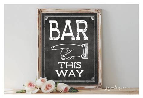 Instant Bar This Way Bar Hand Right And Left Directional Printable